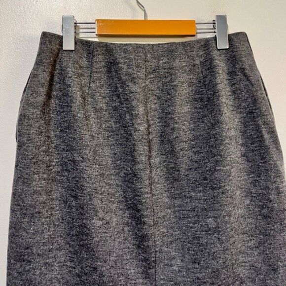 Uniqlo Wool-Blend Charcoal Gray Lined Skirt - Size L - Picture 6 of 11